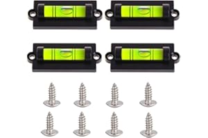 SIZIKJXGHWYI 4Pcs RV Standard Levels with Screw, RV Levelers Leveling Tools Bubble Spirit Level for Leveling Travel Trailer, Motorhome, Camping