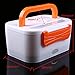 WHOSEE 12V Car Use Electric Heating Lunch Box Portable 1-2L Bento Meal Heater Food Warmer 45W Orange 8