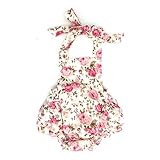 D.LIN Baby Girl's Ruffles Romper Dresses Summer Clothing