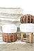Set of 2 Amazing Moroccan pouf Tan & Wihte Leather Pouf Best offer, Ottomans,Footstool,100% handmade Ready to magic your living room! Leather
