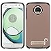 Moto Z Play Case, MP-MALL [Dual Layer] [Shockproof] Armor Hybrid Defender Anti-Drop Rugged Protective Case Cover Fit For Moto Z Play Droid (Rose Gold)