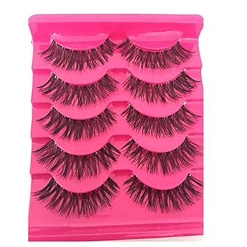 Shiv_Enterprise Fashionable Women's Soft Natural Eye Lashes (5 Pairs)