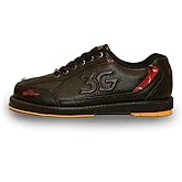 3G Men's Racer Right Hand Bowling Shoes - Black/Redwhite/Holo 7.5