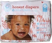 The Honest Company Honest Disposable Baby Diapers, Multi Colored Giraffes, Size 4, 29 ct