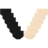 MIRITY Women's High Waist Cotton Underwear Briefs 12-Pack - Soft Full Coverage with Double-Layer Waistedband