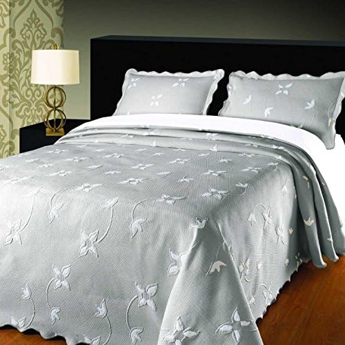 Elainer Home Living Julia Quilted Bedspread, Grey, Single