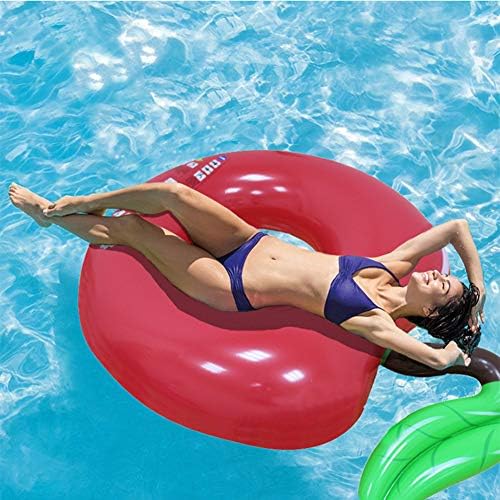 Verna Polly Inflatable Pool Float Giant Swimming Ring Pool Toys Summer Fruits Inflatable Tube Raft Apple for Summer Beach Funny Water Large Float Pool for Adults and Kids