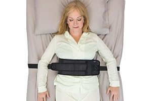 Vive Bed Restraints for Elderly Dementia Patients - Safety Belt for Wheelchair &Bed - Fall Prevention Device for Seniors - Adjustable Strap and Cushioned Waist Belt for Hospital Caregivers