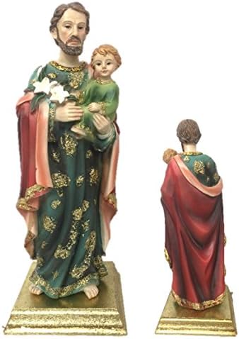 Turtle King Saint Joseph Baby Jesus 8 Inch Figurine