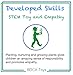 Kids Gardening Set - Outdoor Toys with STEM Learning Guide - Easter Basket Gifts Includes Tote Bag, Spade, Watering Can, Rake, Fork, Trowel.