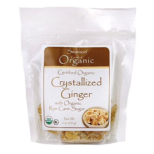 Certified Organic Crystallized Ginger 6 oz (170 grams) Pkg