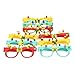 DIY Building Bricks Glasses Children's Early Education Enlightenment Intelligence Toys Creative Party Favors Creative Building Block Brick Glasses 9 Pcs/Set