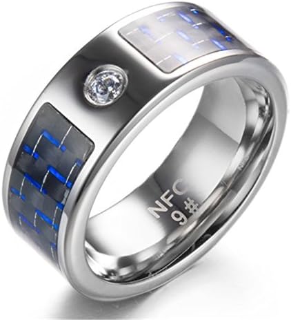 Multifunctional NFC Smart Ring,Magic Wearable Universal Wear Finger Digital Ring for Android Windows Mobile Phone(Size 7)