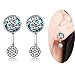 WOSTU Silver Climber Earrings 925 Sterling Silver Ear Crawler Earrings Cuff Stud Earrings for Women
