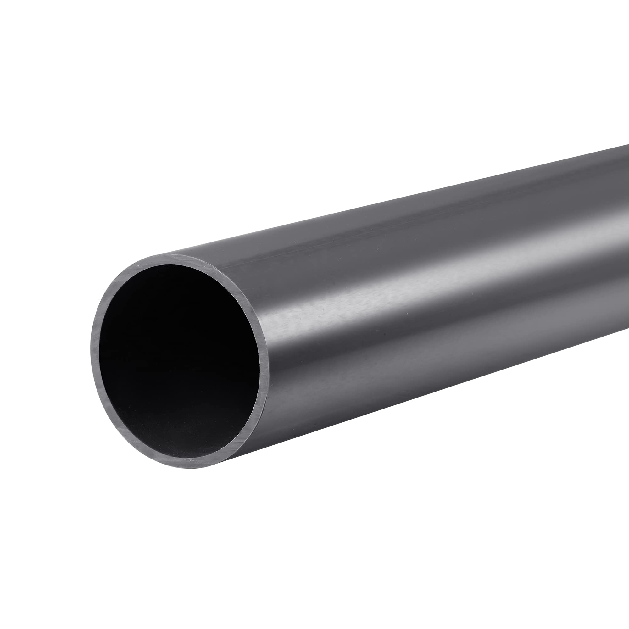 sourcing map PVC Rigid Tube Round Pipe Hardware Tubing 45mm ID 50mm OD 0.35m Dark Grey High Impact for Water Pipe,Crafts — image 1