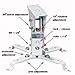 VideoSecu Swivel Tilt Universal Projector Ceiling Mount Bracket Fits Flat and Vaulted Ceiling with 26.7