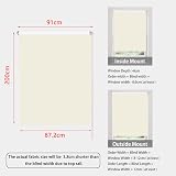 SMONTER 100% Blackout Waterproof Window Roller Shade 91cm x 200cm Beige view 3