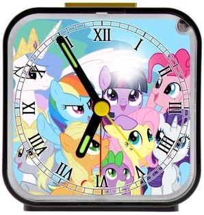 The Fame My Little Pony Custom Square Black Alarm Clock Travel Clock