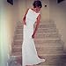 Babyonlinedress White Jersey Long Bridesmaid Dresses for Wedding Party Cheap, White, Large