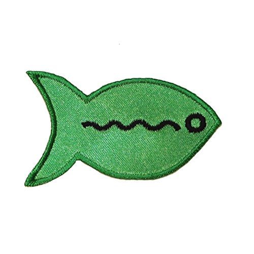 ID 0201 Tropical Gold Fish Patch Egyptian Symbol DIY Fishing Iron On Applique