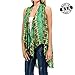 Basico Women's Open Asymmetrical Hem Print Chiffon Vest Cardigan (Large/ Xlarge, Vest #201)