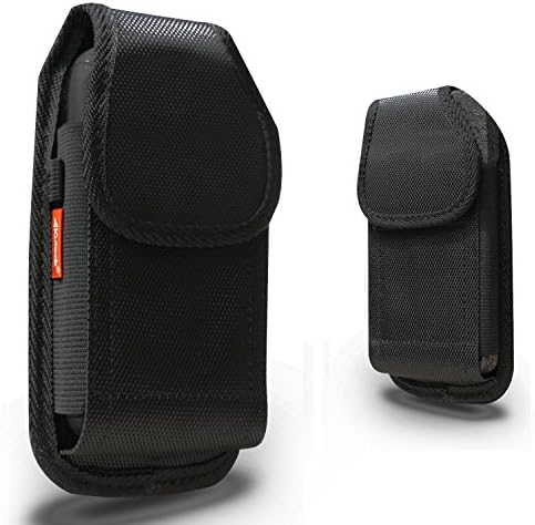 LG G5 / G4 / K10 / K8 / K7 / K4 2017 Pouch, Nylon Pouch Belt Clip Belt Loops Flap Closure (Fits Cell Phone w/ Thick Cases: OtterBox, LifeProof, Battery Pack Case On)