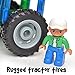 Magnetic Tile Tractor and Farm Set - 44 Tiles, Complete with Farmer and Animals, Great Toy for Boys and Girls, Teach Creativity Building Barns and Tractors, More Fun than Blocks