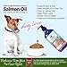 #1 Premium Wild Caught Alaskan Salmon Oil for Dogs & Cats. Omega 3 Fish Oil for Dogs helps Dry Skin, Immunity & Joint. Omega 3 For Dogs rich in EPA+DHA Fatty Acids for Shiny Coat & Itchy Skin Relief