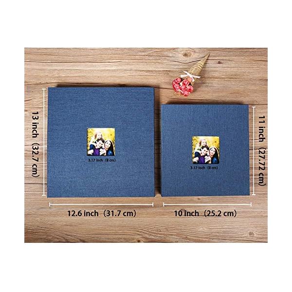 Yopih Selbstklebende 10x15 Fotoalbum Einkleben und zum Selbstgestalten Groß leinen Photoalbum mit 40 weißen Seiten, Hochzeit Jahrestag Geburtstag Geschenke, mit einem Kugelschreiber, 33x32cm – Bild 8
