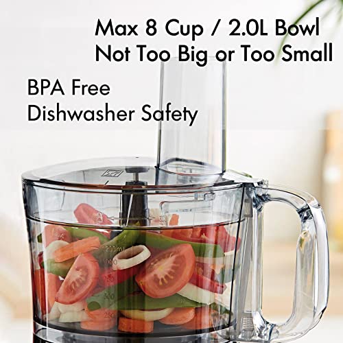 MAGICCOS 8Cup Citrus Juicer Food Processor 7 Functions Food