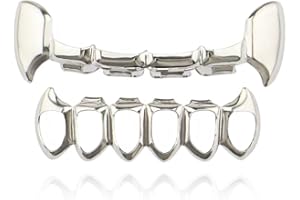 OOCC 18K Gold Plated Vampire Four Open Face Gold Grillz Set