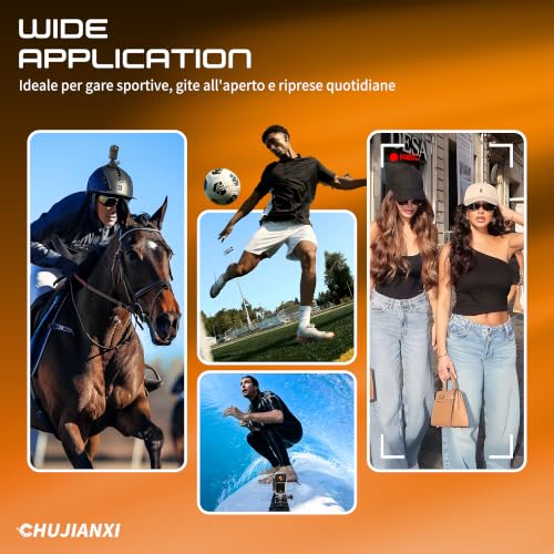 Mini Action Cam 4K, Action Cam WiFi Impermeabile, Bodycam Magnetica Professionale, Telecamera Indossabile per Casco Moto, Mini Action Camera per Sci Bici Equitazione MTB Calcio Snowboard Corsa