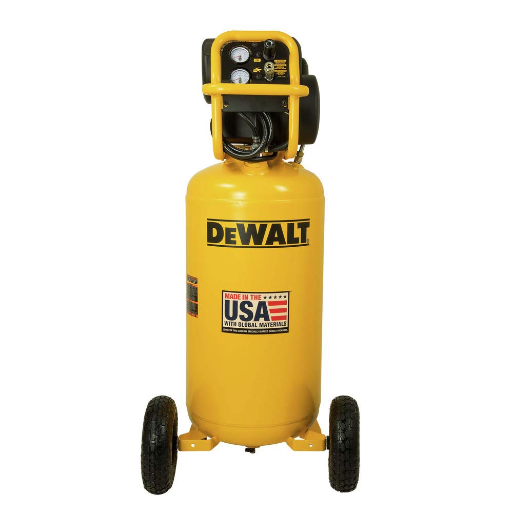 Photo 1 of DEWALT 27 Gallon Vertical Air Compressor, Portable 1.7 HP, Oil-Free, Low Volt Easy Start Motor, 78 dBA, 5.1 SCFM at 90 PSI, 6.8 SCFM at 40 PSI