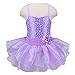 TFJH E Birthday Baby Girl Ballerina Toddler Kids Dancewear Party Dress Purple XXL