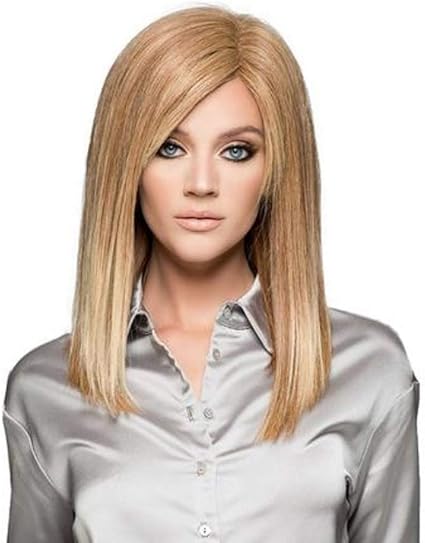 Amazon Com Rntop Women Long Blonde Straight Wig Human Hair Lace