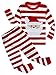 Family Feeling Little Boys Girls' Santa Claus Christmas Cotton Long Sleeve Pajama Set T Shirts Pants 6