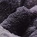 Tache 63 X 90 Inch Plush Charcoal Black Super Soft Striped Faux Fur Throw Blanket, Twin Size
