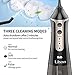 Cordless Water Flosser with 5 Jet Nozzles - Liberex IPX7 Waterproof Oral Irrigator 300ml Reservoir 3-Mode Dental Care Water Jet for Teeth/Braces, USB Rechargeable, for Family Travel Use