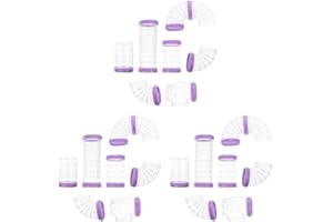 BALACOO 3sets Rats Maze Other Connector Toy Tool Fun Ferrets Purple Animals Hamster Gerbil Tube Tunnel Hideout, Hideaway House Animals- Pet DIY Transparent Sugar Plastic Exercising