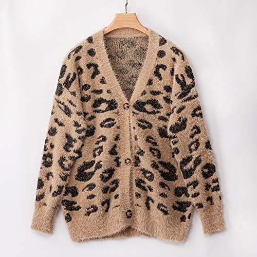BTFBM Women Fashion Leopard Print Button Down Long Sleeve Soft Loose Knit Sweater Cardigan Coat Fall Winter Outwear 5 BTFBM Women Fashion Leopard Print Button Down Long Sleeve Soft Loose Knit Sweater Cardigan Coat Fall Winter Outwear