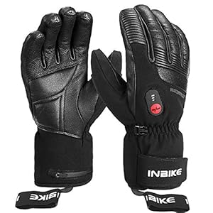 INBIKE Verwarmde Handschoenen Direct Verwarmde Winterhandschoenen van Geitenleer voor Motor-, Fiets-, Ski- en andere…