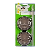 Ball 4-Piece Sip & Straw Lids Set for Wide Mouth Mason Jars | Grey | (2-Lids and 2-Straws)