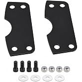 Front Fender Relocation Kit for Harley Touring 2014-2023 - 21 Inch Wheel Fender Riser Brackets for Electra Glide, Road Glide, Road King &amp; Street Glide - Black Powder Coated Steel Lift Adapters​