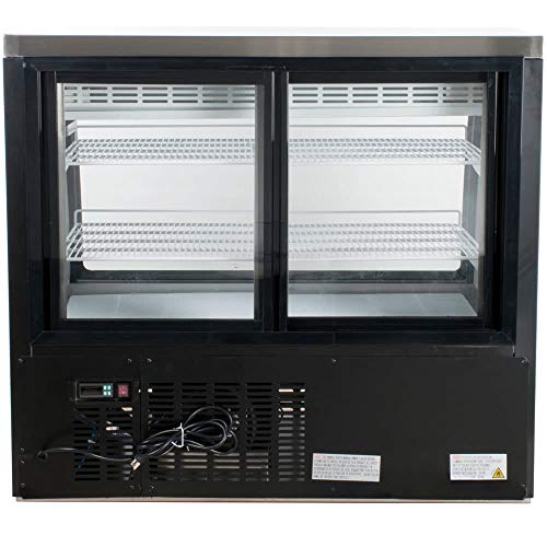 New 48" Xiltek Commercial Curved Glass Refrigerated Deli Case Display Case With LED Lighting