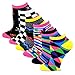 TeeHee Women's Acrylic No Show Low Cut Basic 12-Pack, (Fun Foot) 9-11