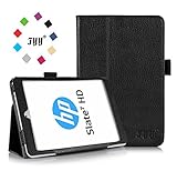 HP Slate S7-4200US 7-Inch Case Cover, FYY Premium Soft Folio PU Leather Case for HP Slate S7-4200US 7-Inch Black (With Auto Wake/Sleep Feature)