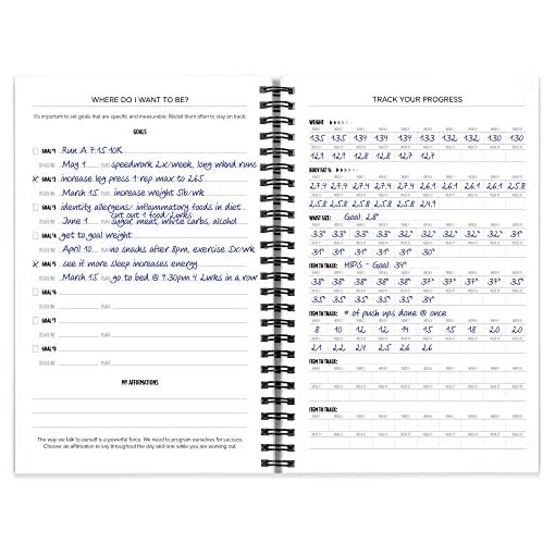 NewMe Fitness Journal for Women & Men, Food & Workout Journal, Planner Log Book to Track Weight Loss, Muscle Gain, Home… - Image 7