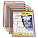 C-Line Reusable Dry Erase Pockets, 9 x 12 Inches, Assorted Neon Colors, 10 Pockets per Pack (40810)