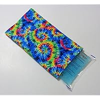 Ice Pack Cover Sleeve ~ Fits 10&rdquo; x 6&rdquo; ~ Hot Cold Pack Wrap ~ Washable ~ Reusable ~ Cover Only ~ Tie Dye Paw Print