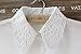 Half Shirt Detachable Fake False Faux Collar Cuff Cotton Choker Tie White